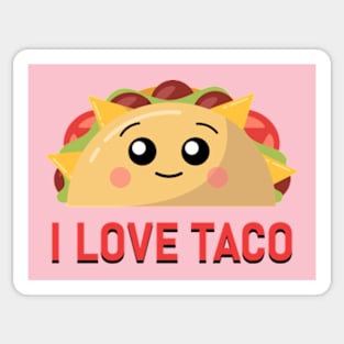 Delightful Taco Smiles - I Love Taco! Sticker